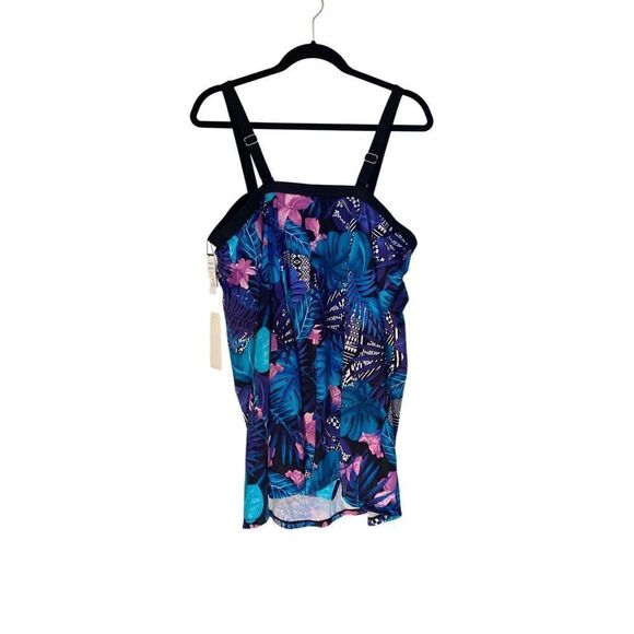 Swimsuits for all NWT women’s plus size, banded, swim dress, size 22 - Picture 3 of 6